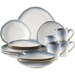 Mäser 931990 Kombiservice La Sinfonia für 4 Personen, Steinzeug, weiß/blau (1 Set, 16-teilig) Mäser 931990 Kombiservice La Sinfonia für 4 Personen, Steinzeug, weiß/blau (1 Set, 16-teilig)