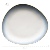 Mäser 931990 Kombiservice La Sinfonia für 4 Personen, Steinzeug, weiß/blau (1 Set, 16-teilig) Mäser 931990 Kombiservice La Sinfonia für 4 Personen, Steinzeug, weiß/blau (1 Set, 16-teilig)