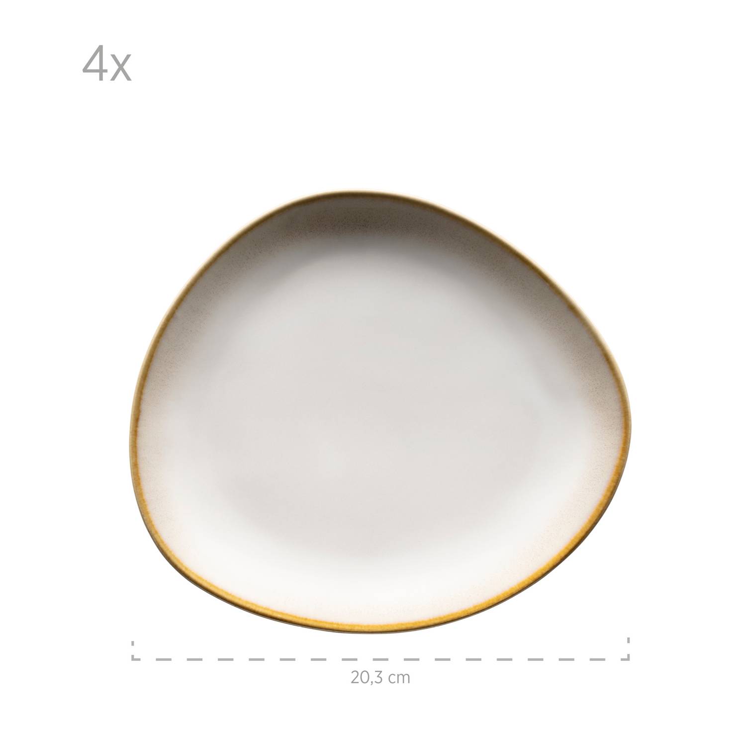 Mäser 931991 Kombiservice La Sinfonia für 4 Personen, Steinzeug, beige/creme-weiß (1 Set, 16-teilig)