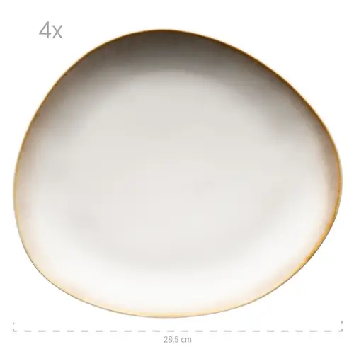 Mäser 931991 Kombiservice La Sinfonia für 4 Personen, Steinzeug, beige/creme-weiß (1 Set, 16-teilig) Mäser 931991 Kombiservice La Sinfonia für 4 Personen, Steinzeug, beige/creme-weiß (1 Set, 16-teilig)