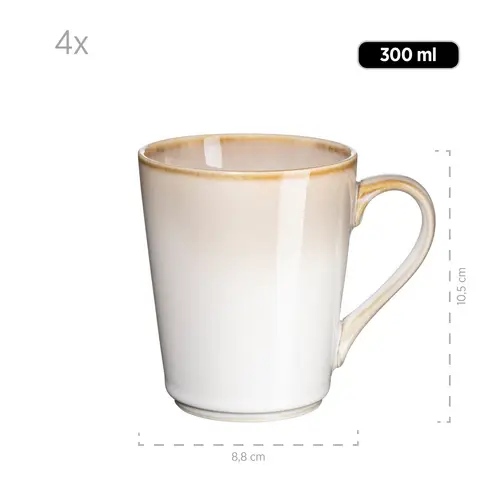 Mäser 931991 Kombiservice La Sinfonia für 4 Personen, Steinzeug, beige/creme-weiß (1 Set, 16-teilig) Mäser 931991 Kombiservice La Sinfonia für 4 Personen, Steinzeug, beige/creme-weiß (1 Set, 16-teilig)