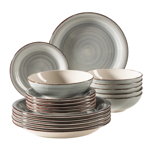 Mäser 931875 Tafelservice Lumaca für 6 Personen, Steinzeug, blau (1 Set, 18-teilig) Mäser 931875 Tafelservice Lumaca für 6 Personen, Steinzeug, blau (1 Set, 18-teilig)