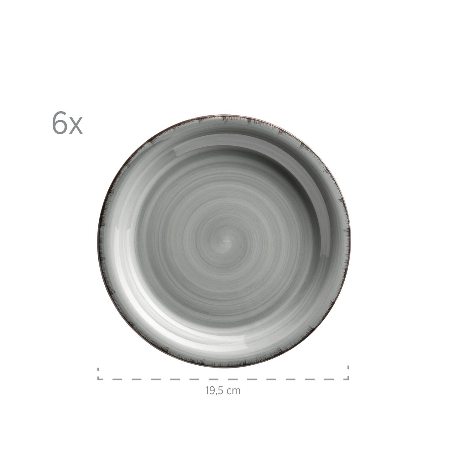 Mäser 931875 Tafelservice Lumaca für 6 Personen, Steinzeug, blau (1 Set, 18-teilig)