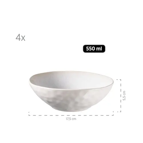 Mäser 931856 Kombiservice Frozen für 4 Personen, Steinzeug, weiß (1 Set, 16-teilig) Mäser 931856 Kombiservice Frozen für 4 Personen, Steinzeug, weiß (1 Set, 16-teilig)