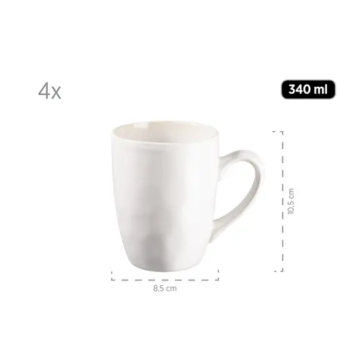 Mäser 931856 Kombiservice Frozen für 4 Personen, Steinzeug, weiß (1 Set, 16-teilig) Mäser 931856 Kombiservice Frozen für 4 Personen, Steinzeug, weiß (1 Set, 16-teilig)