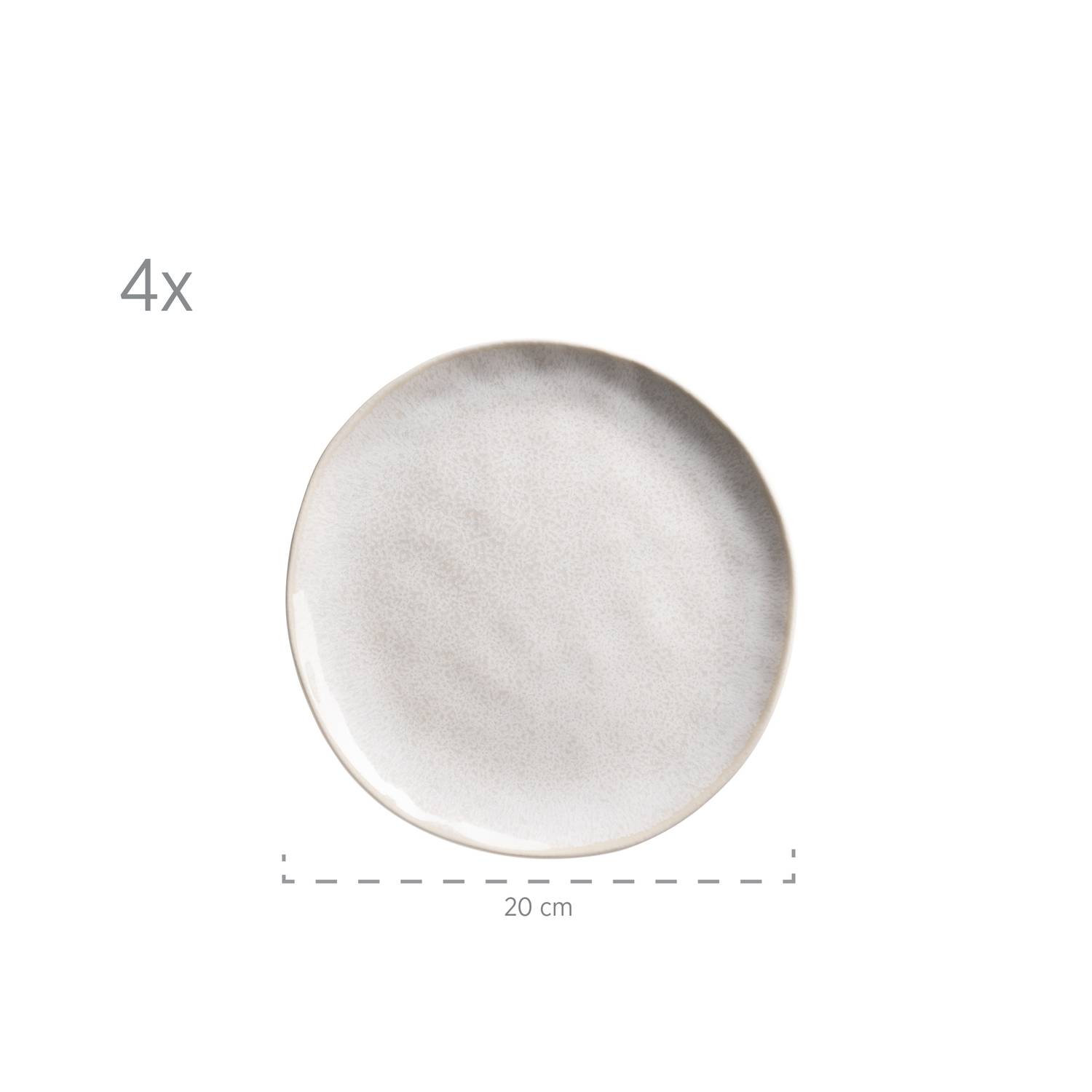 Mäser 931856 Kombiservice Frozen für 4 Personen, Steinzeug, weiß (1 Set, 16-teilig)