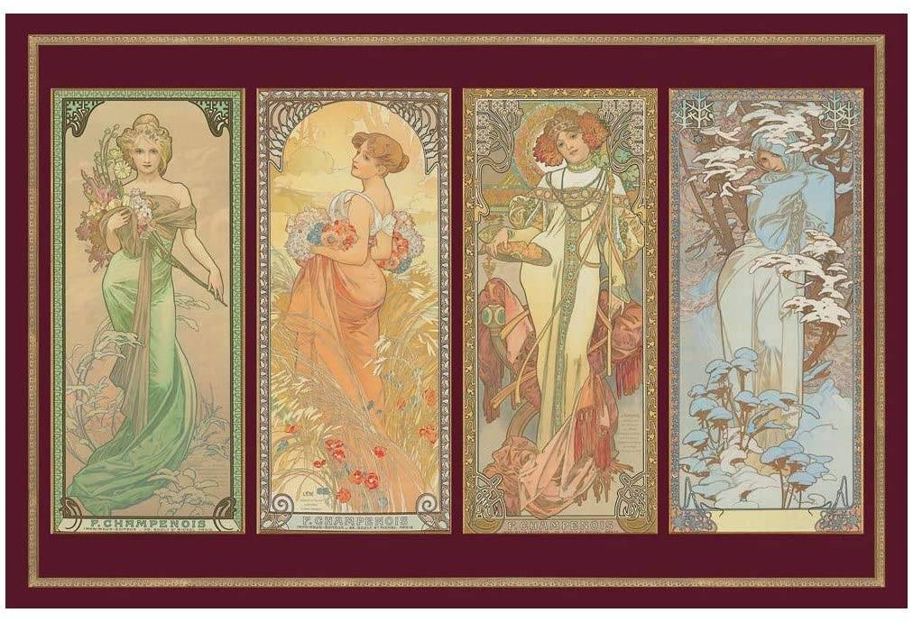 Piatnik 5576 Mucha Die 4 Jahreszeiten 1000 Teile Metallic Puzzle