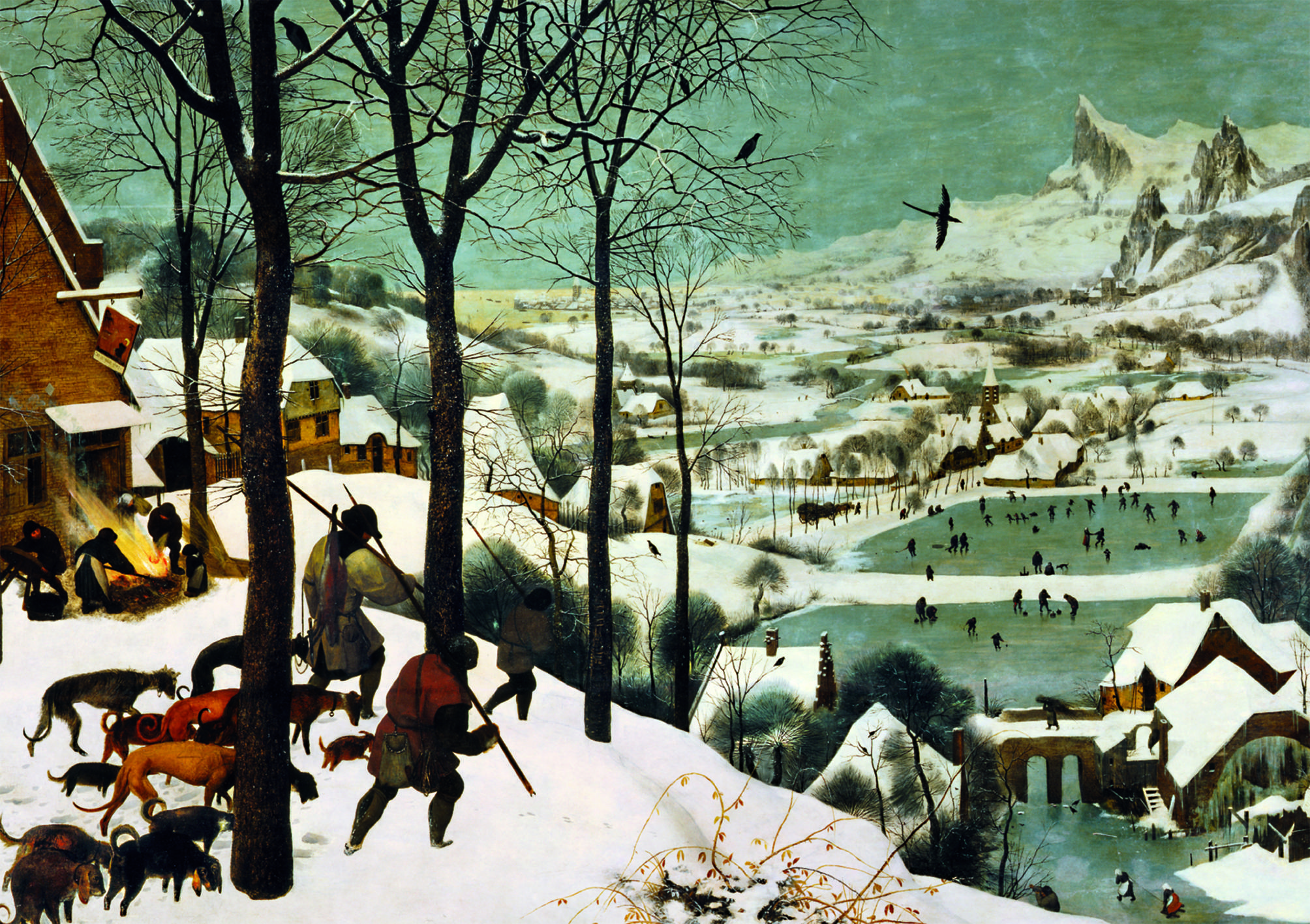 Piatnik 5523 Pieter Bruegel Jäger im Schnee 1000 Teile Puzzle