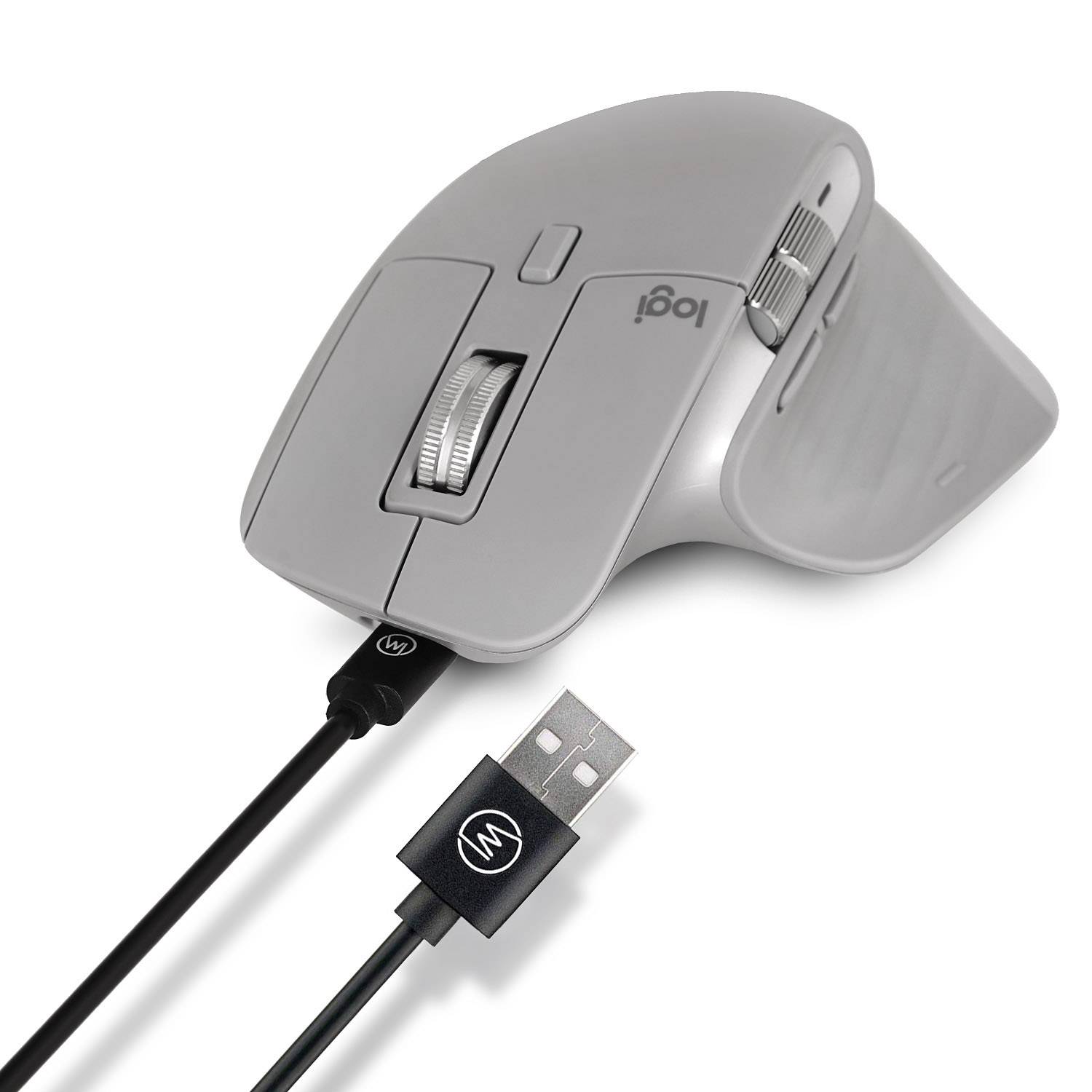Wicked Chili USB C Ladekabel für Logitech MX Master 3, MX Vertical und MX Key+ mit Fast Charge (max. 5V /3A / 15W)