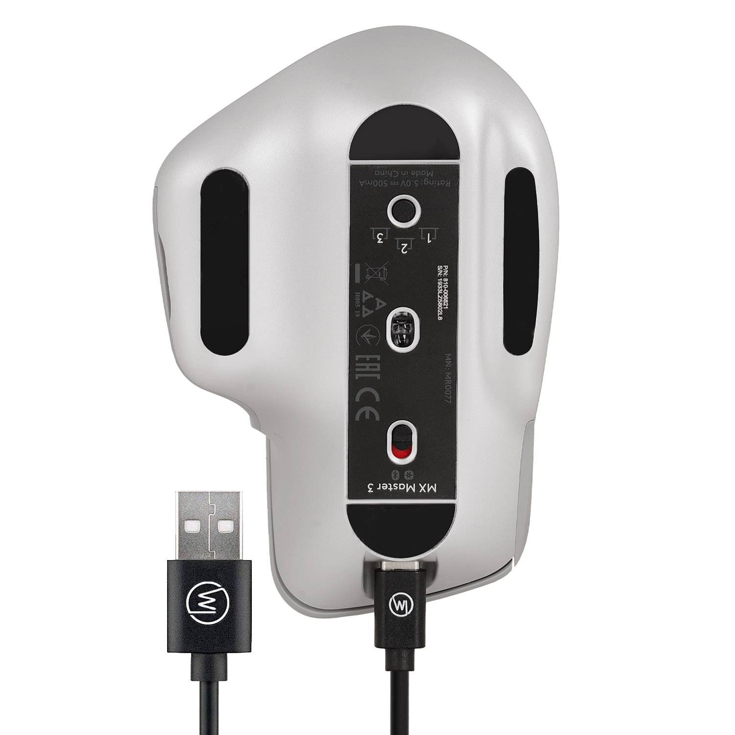 Wicked Chili USB C Ladekabel für Logitech MX Master 3, MX Vertical und MX Key+ mit Fast Charge (max. 5V /3A / 15W)