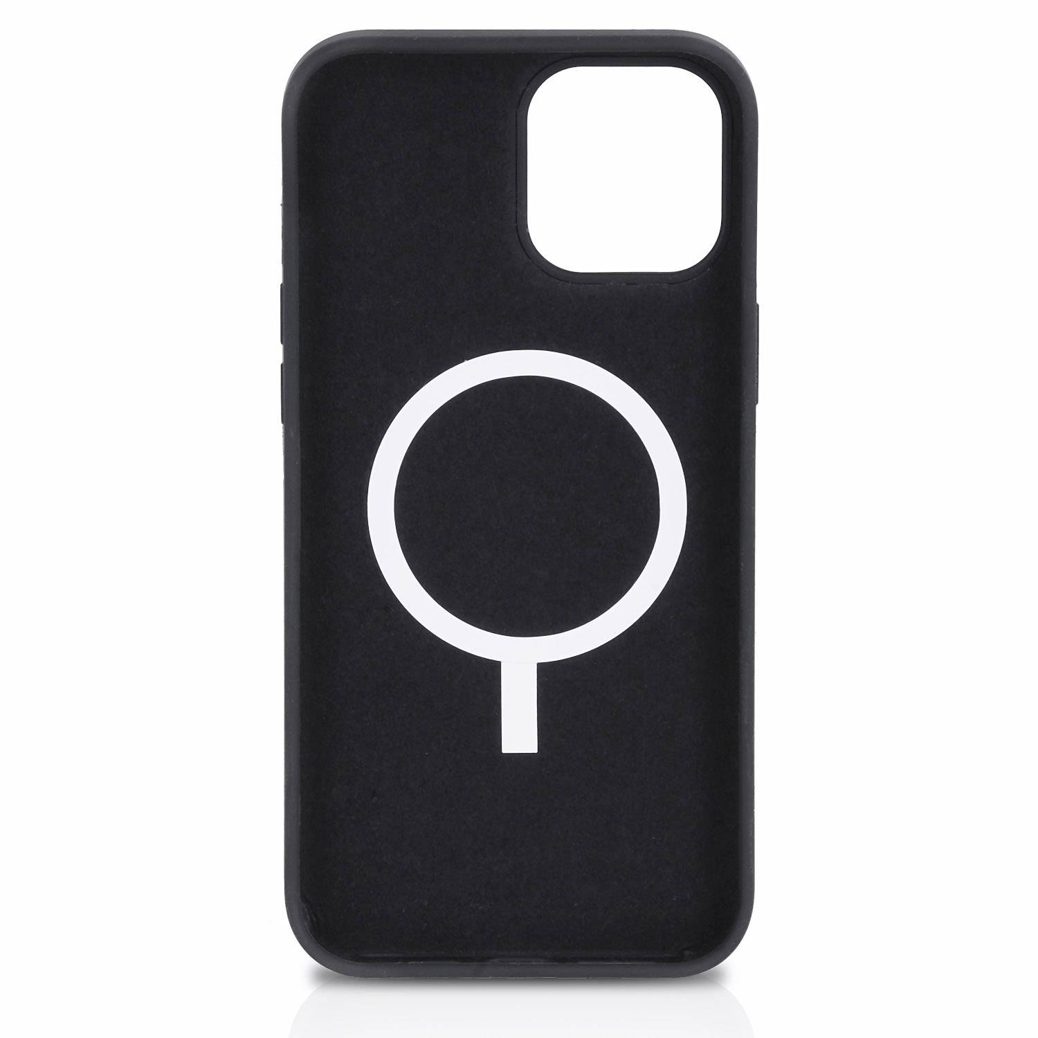 MONOCORD Magsafe Case für iPhone 12 / 12 Pro Magnetische Schutzhülle Hülle kompatibel mit Wirelles Charger, schwarz