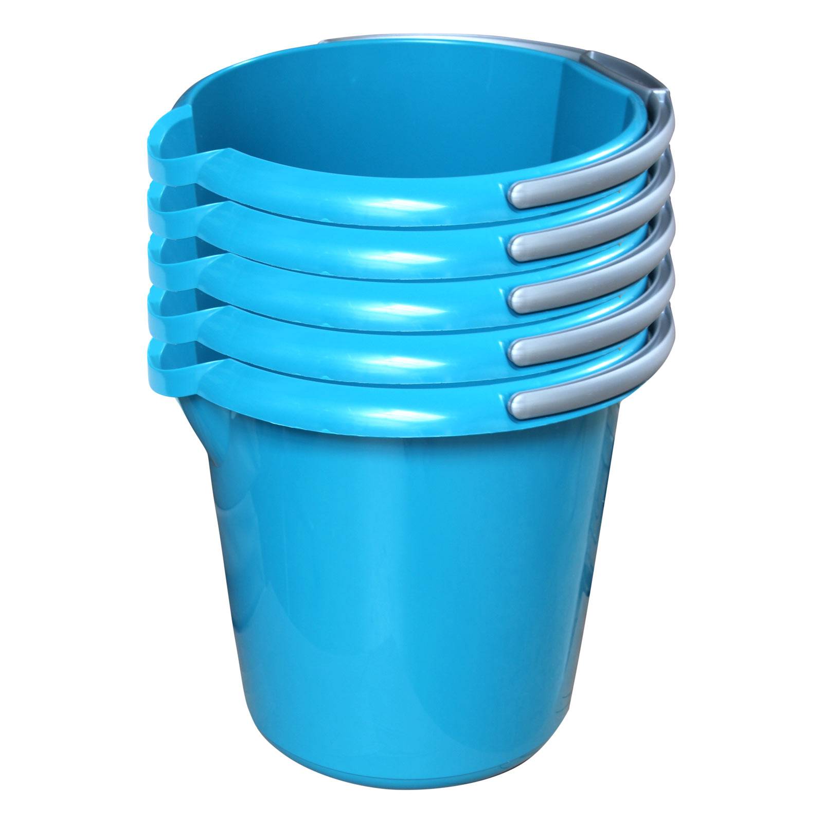 Rival Putzeimer Set 5 Liter - verschiedene Farben - 5 Stück - Farbe:azur