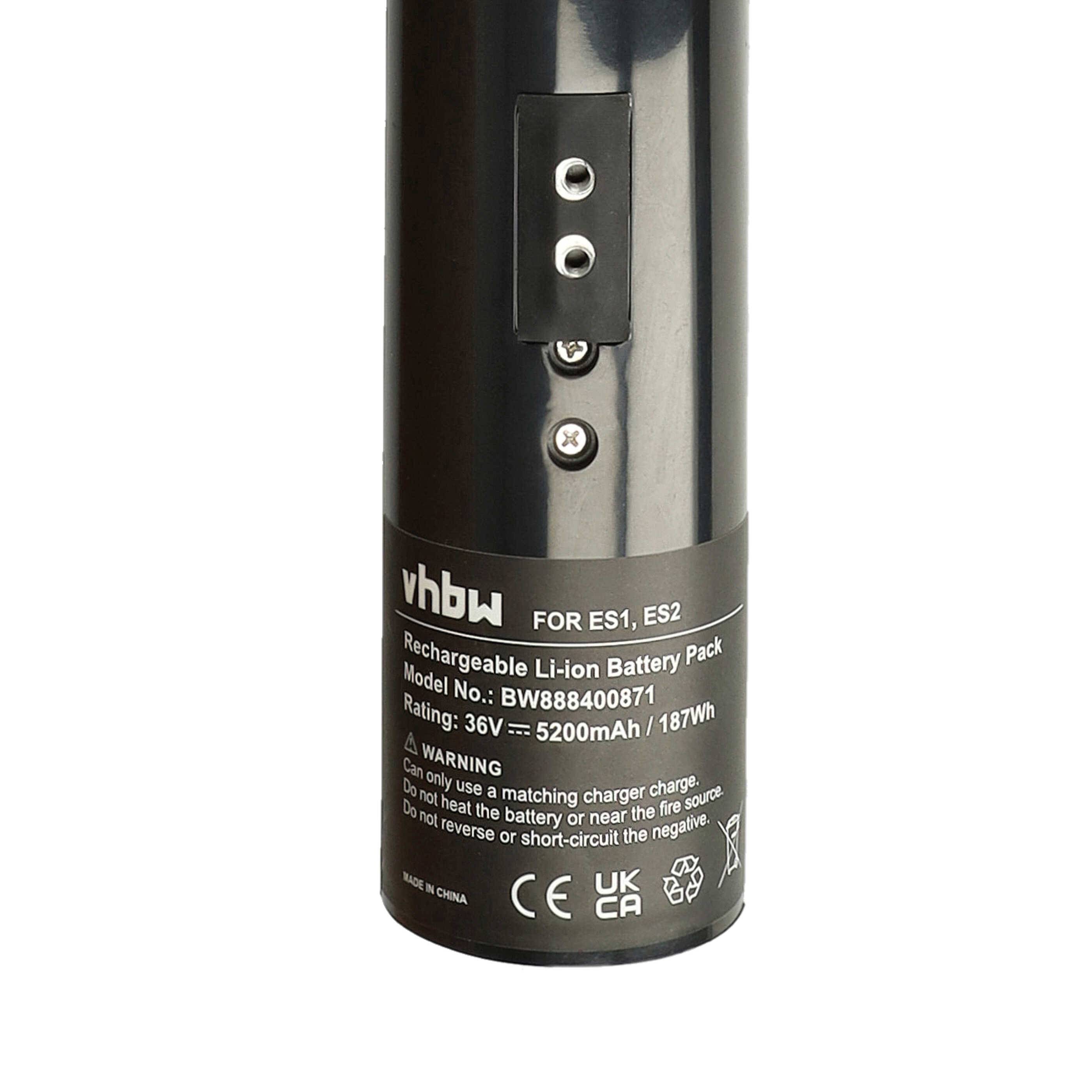 vhbw Akku kompatibel mit Segway Ninebot E45E, ES1, ES2, ES2L, ES3, E22D, E22E, E45D E-Scooter, Hoverboard (5200 mAh, 36 V, Li-Ion, ohne Gehäuse)