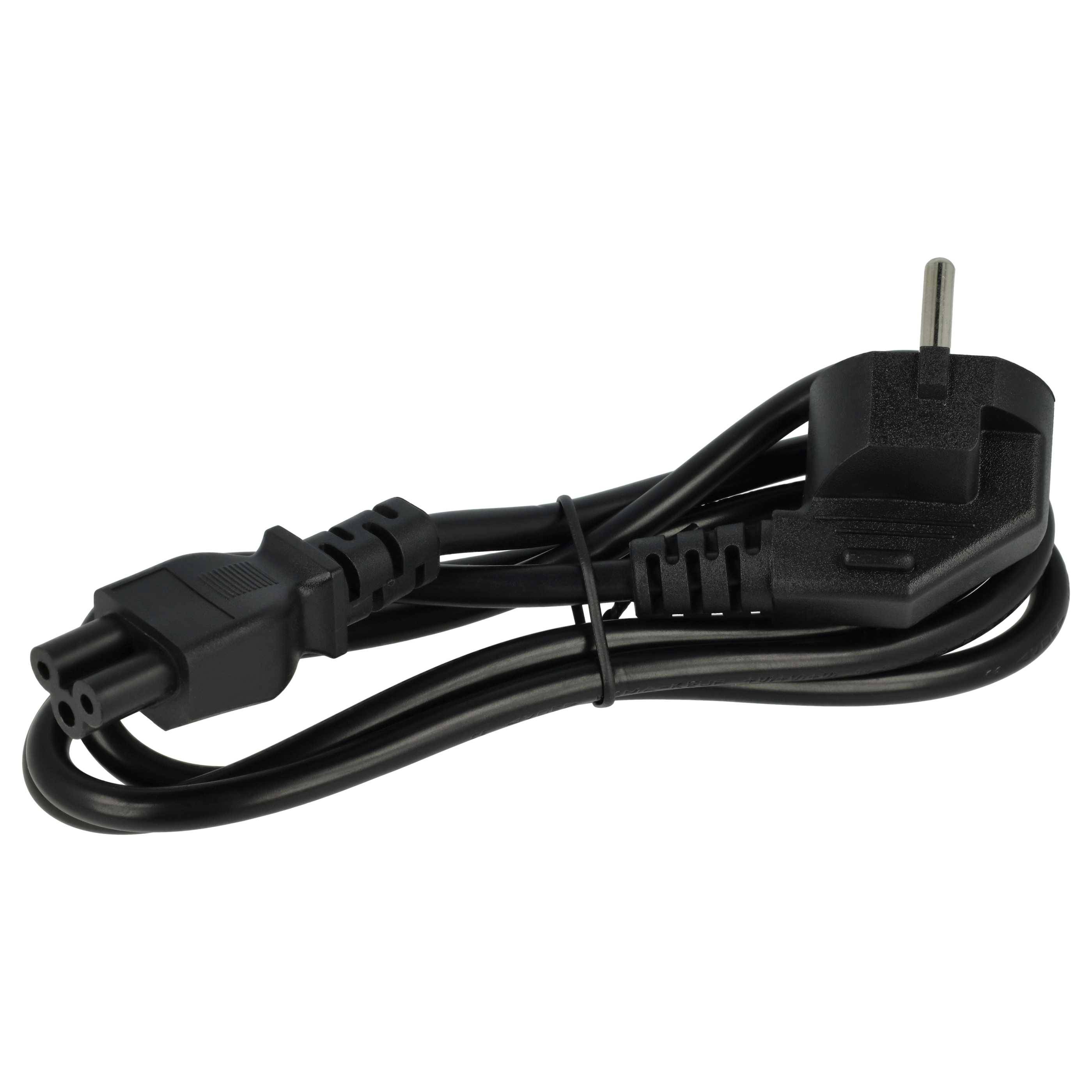 vhbw 5x Netzkabel Schutzkontaktstecker kompatibel mit Vorwerk Kobold VR300, VR100, VR200 - C5 Micky Mouse Kleeblatt Buchse, 1,2 m