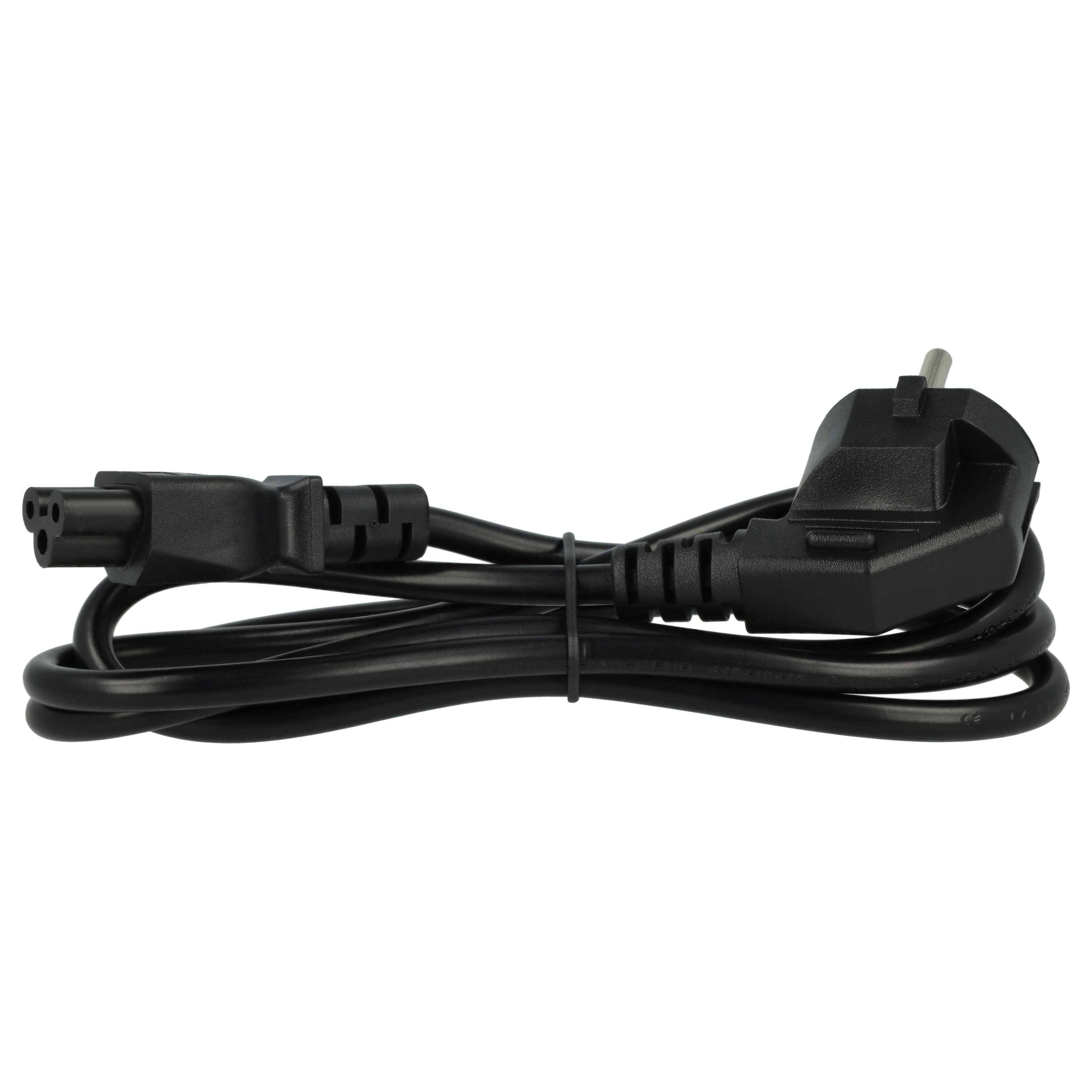 vhbw 5x Netzkabel Schutzkontaktstecker kompatibel mit Vorwerk Kobold VR300, VR100, VR200 - C5 Micky Mouse Kleeblatt Buchse, 1,2 m