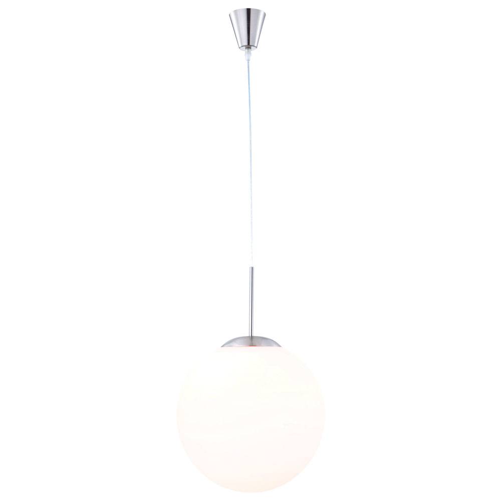 Hängeleuchte Glaskugel weiß Pendellampe dimmbar mit Fernbedienung LED Esstischlampe, RGB Farbwechsel, 9W 806lm warmweiß, DxH 30x180 cm