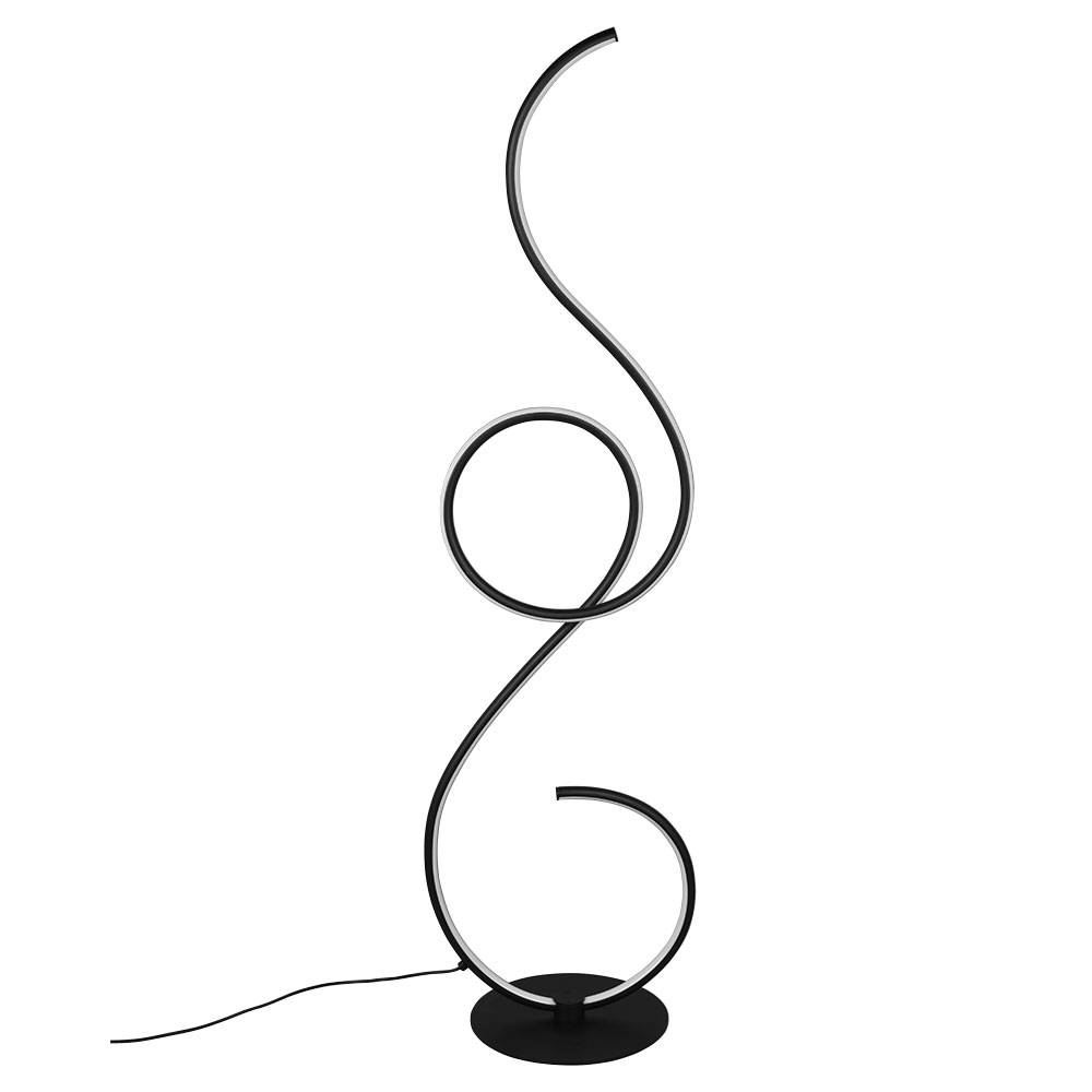 LED Standleuchte dimmbar Wohnzimmer Stehleuchte Designer Stehlampe schwarz, CCT Farbtonsteuerung mit Fußschalter, 23W 2700lm 2700K 4000K 6000K ,