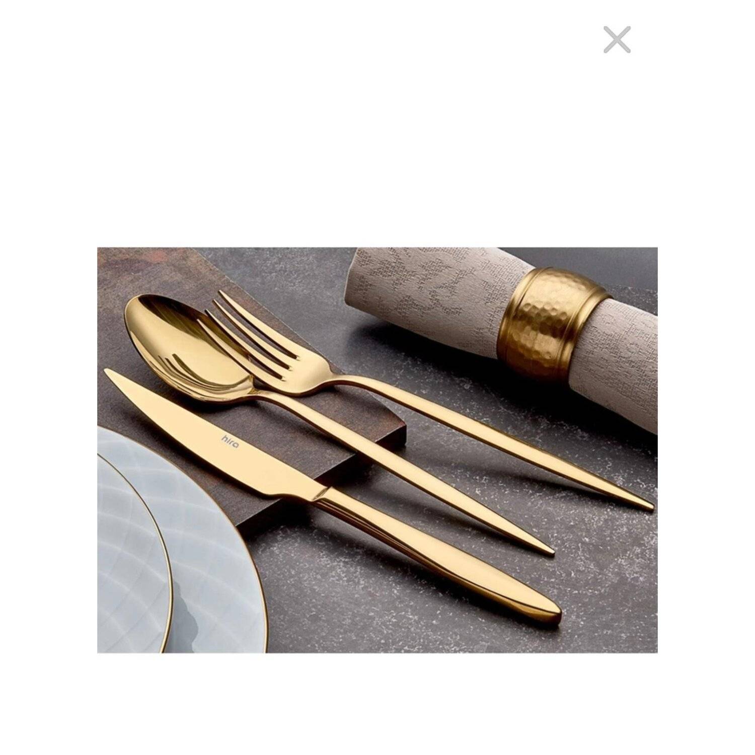 Besteckset 36 teilig für 6 Personen Edelstahl 18/10 Gold Mehrzweck Einsatz für Zuhause Messer Gabel Löffel Küche, Gold