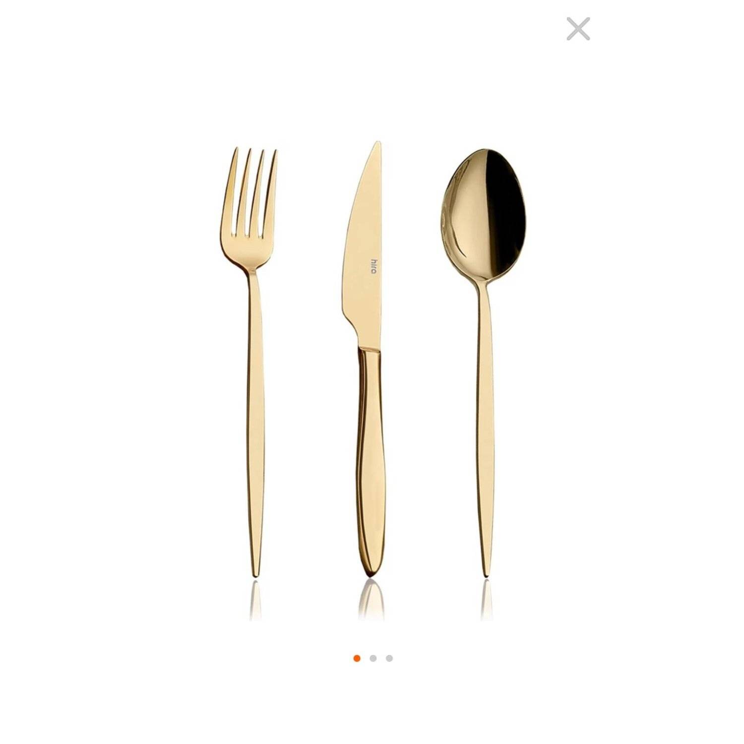 Besteckset 36 teilig für 6 Personen Edelstahl 18/10 Gold Mehrzweck Einsatz für Zuhause Messer Gabel Löffel Küche, Gold