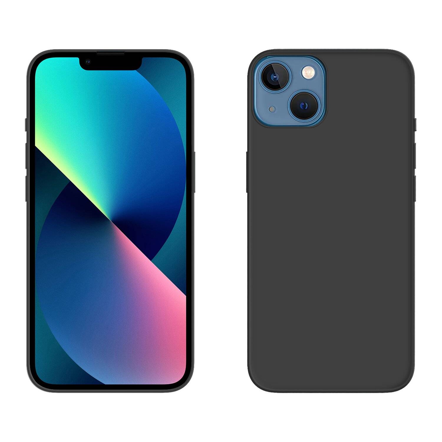 cofi1453® Soft Case Jelly kompatibel mit Schutzhülle Handyhülle Case Bumper in iPhone 13 Pro Max Schwarz
