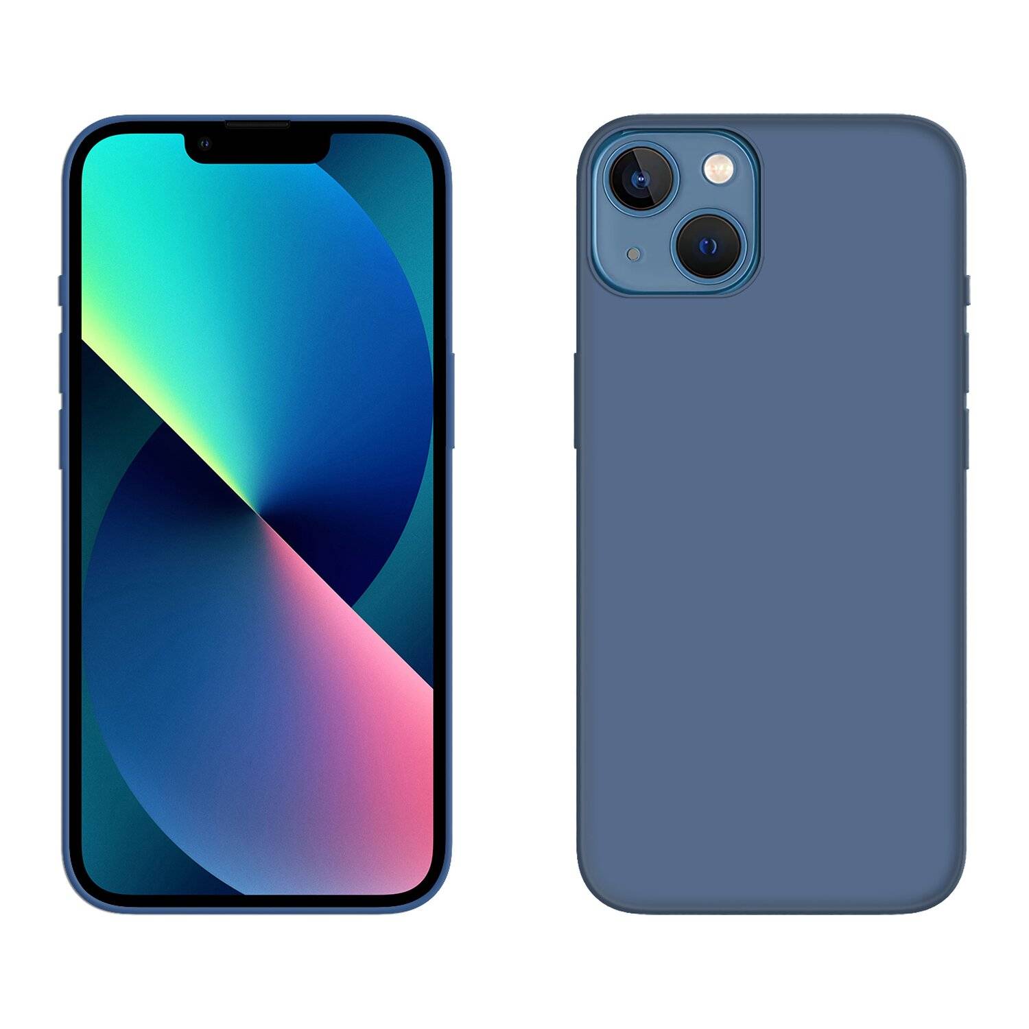 cofi1453® Soft Case Jelly kompatibel mit Schutzhülle Handyhülle Case Bumper in iPhone 13 Pro Max Blau