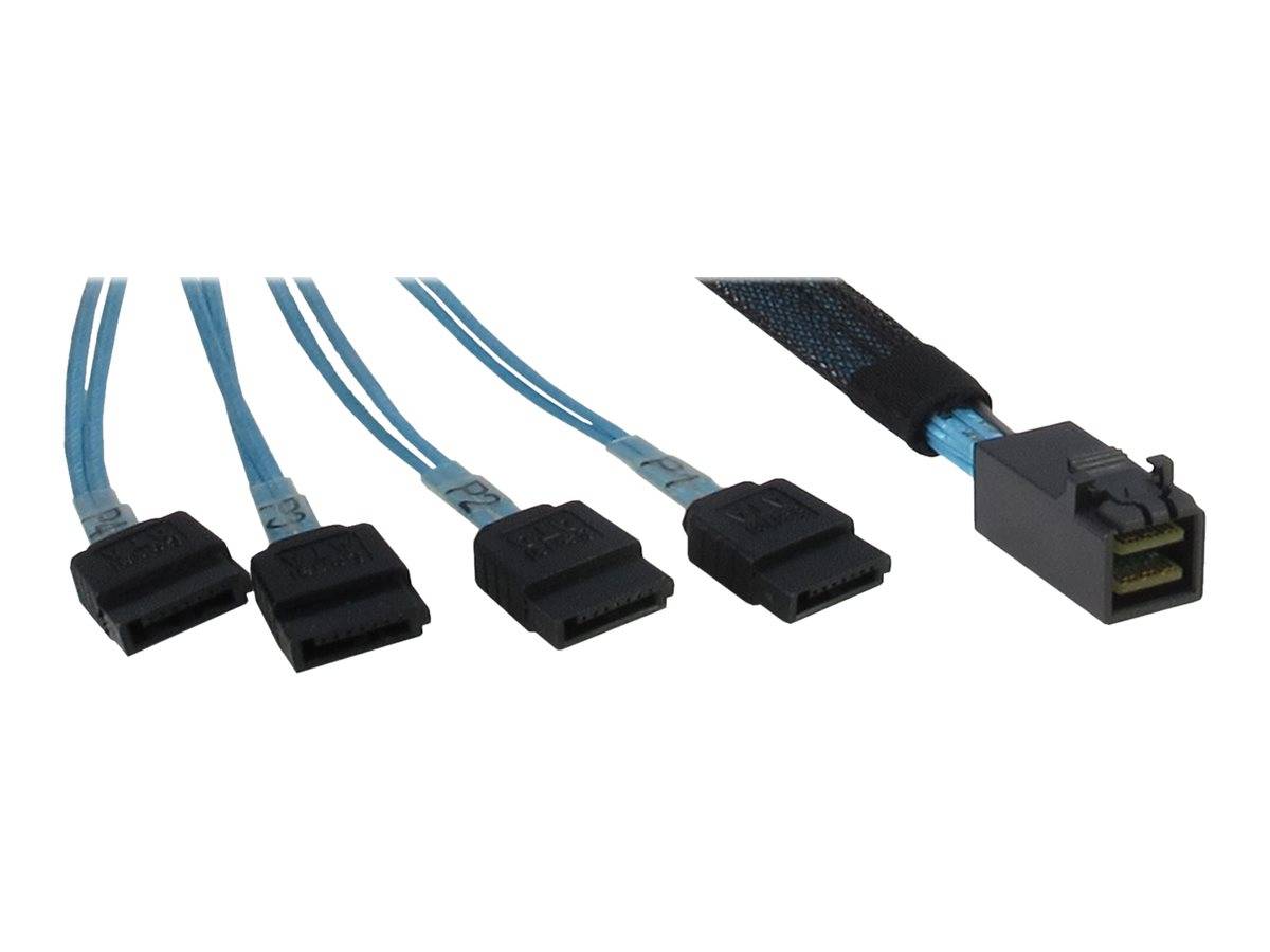 Inter-Tech SATA- / SAS-Kabel - SAS 12Gbit/s - 4x Mini SAS HD (SFF-8643) - bis SA