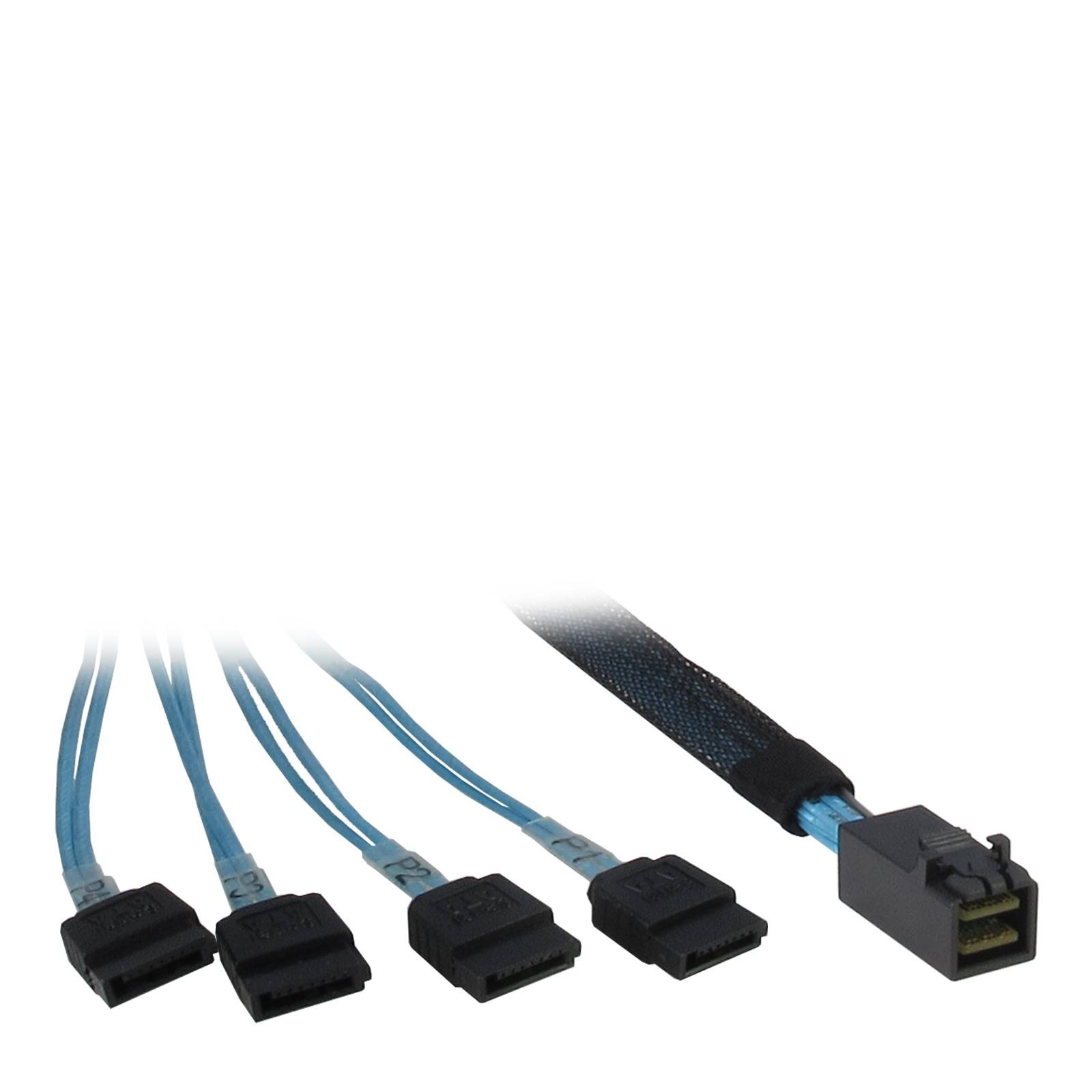 Inter-Tech SATA- / SAS-Kabel - SAS 12Gbit/s - 4x Mini SAS HD (SFF-8643) - bis SA