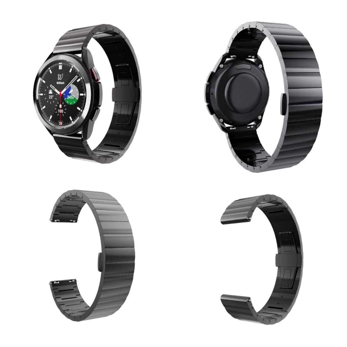 Für Samsung Galaxy Watch FE 6 5 4 Normal Pro Classic Stahl Armband