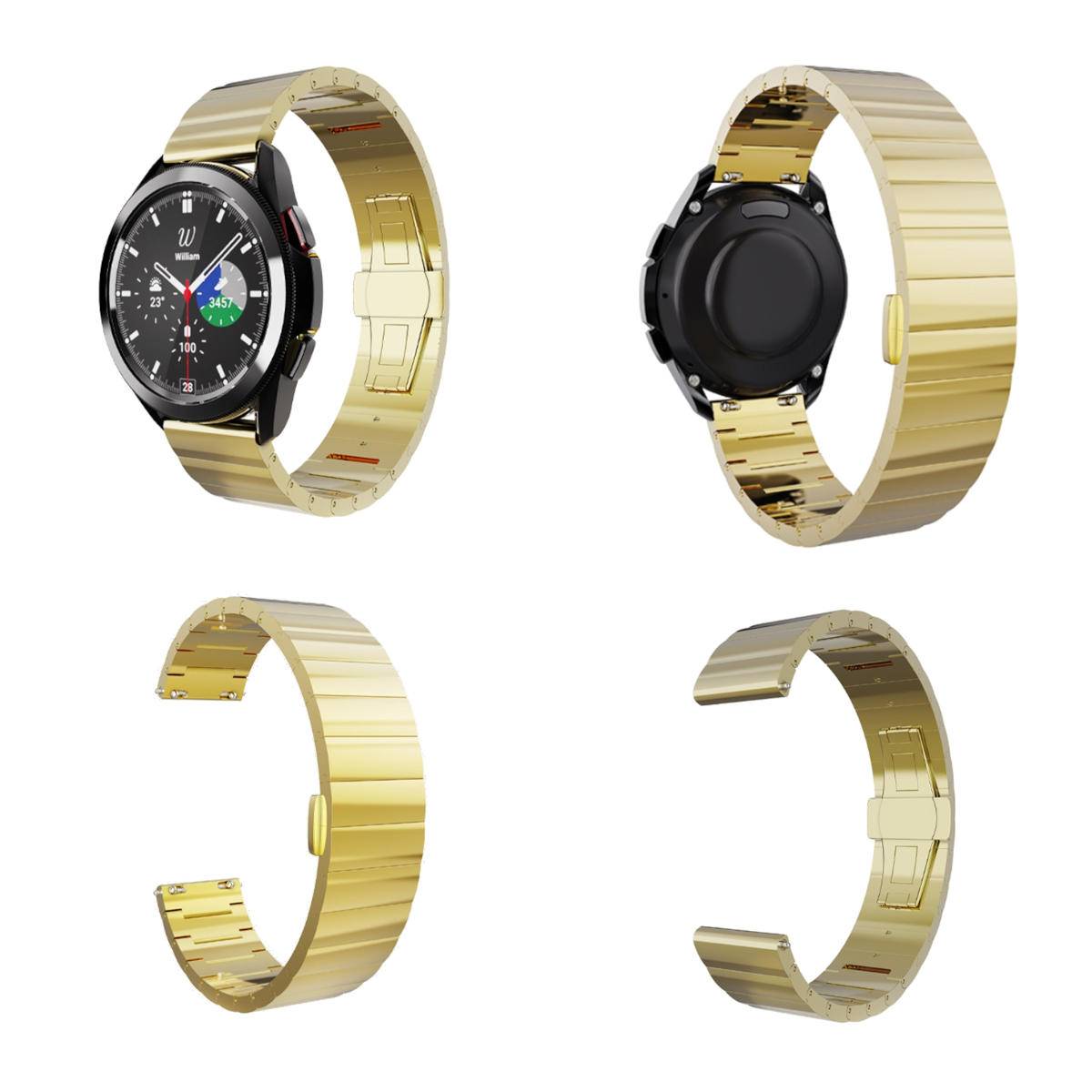 Für Samsung Galaxy Watch FE 6 5 4 Normal Pro Classic Stahl Armband