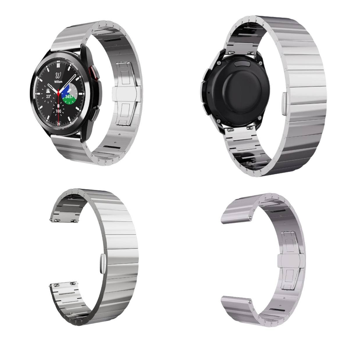 Für Samsung Galaxy Watch FE 6 5 4 Normal Pro Classic Stahl Armband