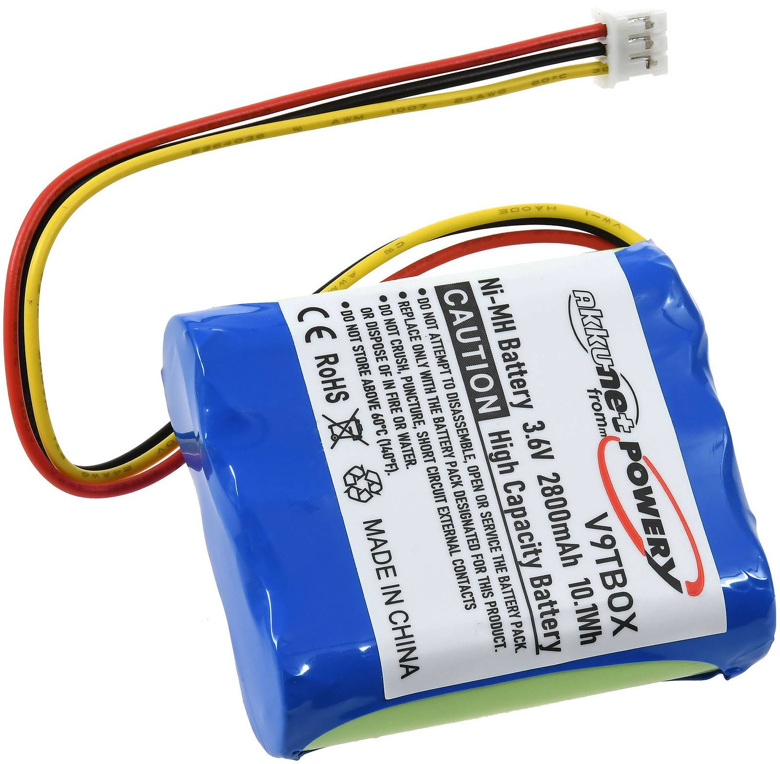 Powery Powerakku passend für Kinder-Hör-Box, Hörspielwürfel, Lautsprecher tonies Toniebox, 3,6V, NiMH