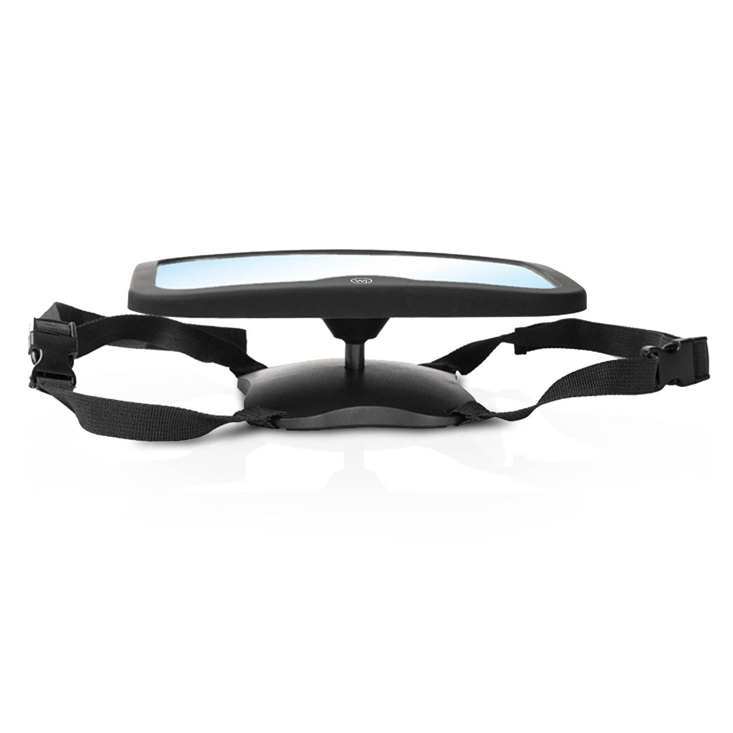 Wicked Chili Babyspiegel Rücksitzspiegel bruchsicher & schwenkbar für Kopfstütze (mit Baby on Board Schild)