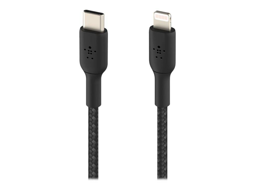 Belkin BOOST CHARGE - Lightning-Kabel - USB-C männlich bis Lightning männlich - 2 m - Schwarz - USB-Stromversorgung (18 W)