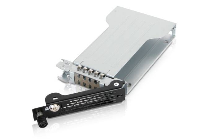 Icy Dock MB491TKL-B, 2.5", Carrier panel, SATA, Serial ATA II, Serial ATA III, 5,15 mm, Schwarz, Silber, Metall