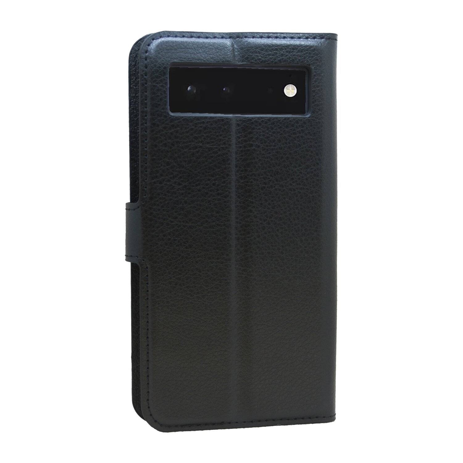 Buch Tasche "Fancy" für GOOGLE PIXEL 6 Handy Hülle Etui Brieftasche Schutzhülle mit Standfunktion, Kartenfach Schwarz