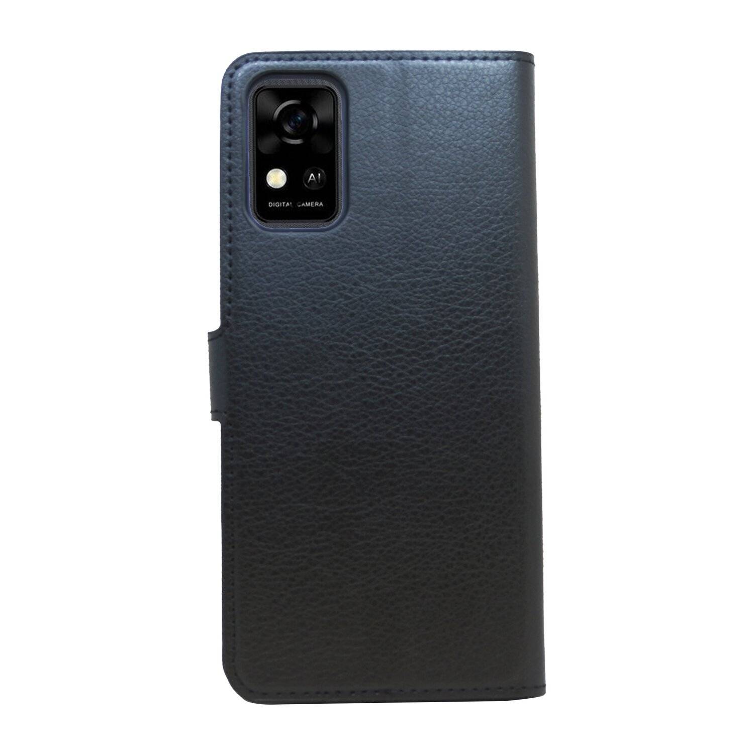 Buch Tasche "Fancy" für ZTE BLADE A31 Handy Hülle Etui Brieftasche Schutzhülle mit Standfunktion, Kartenfach Schwarz