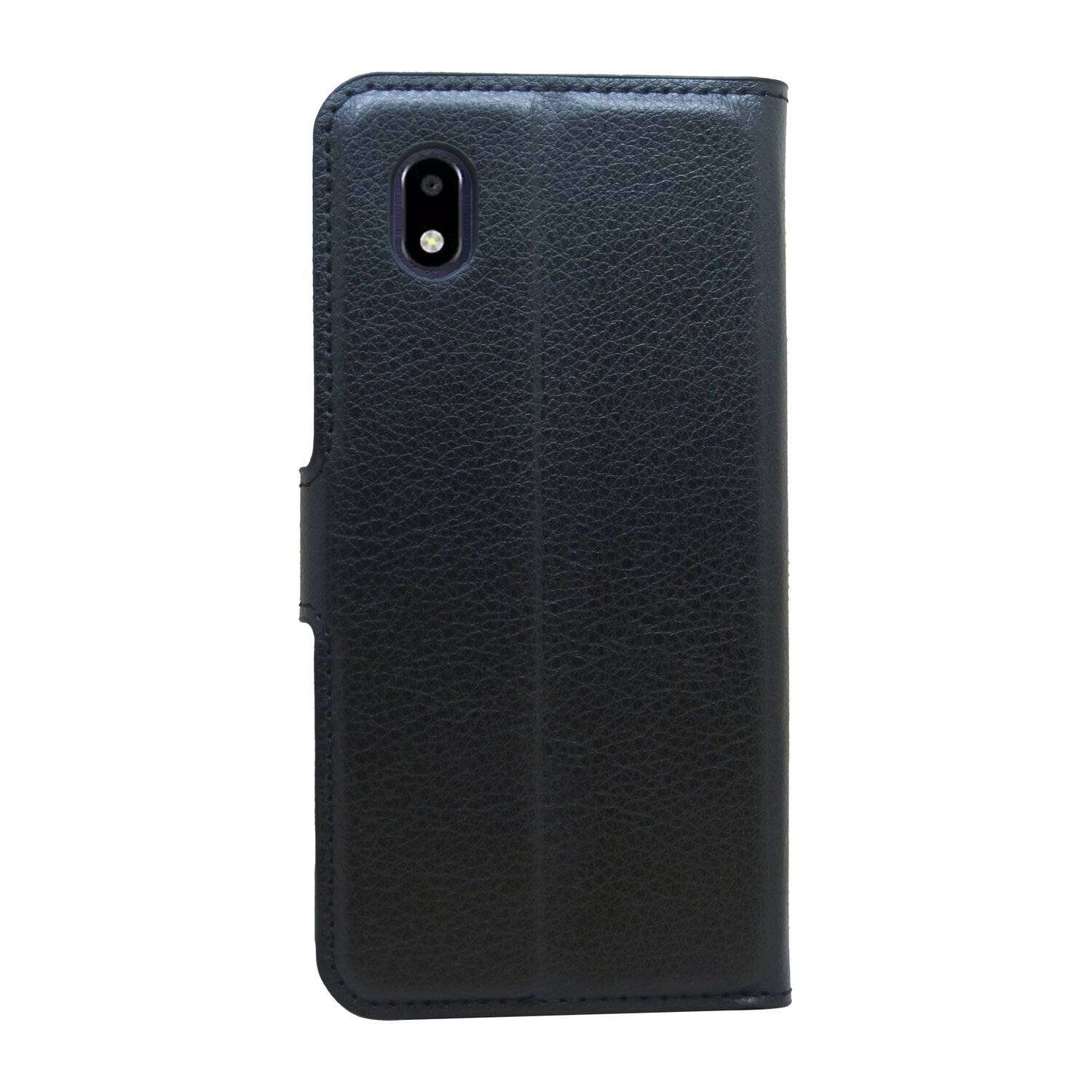 Buch Tasche "Fancy" für ZTE BLADE A3 2019 Handy Hülle Etui Brieftasche Schutzhülle mit Standfunktion, Kartenfach Schwarz