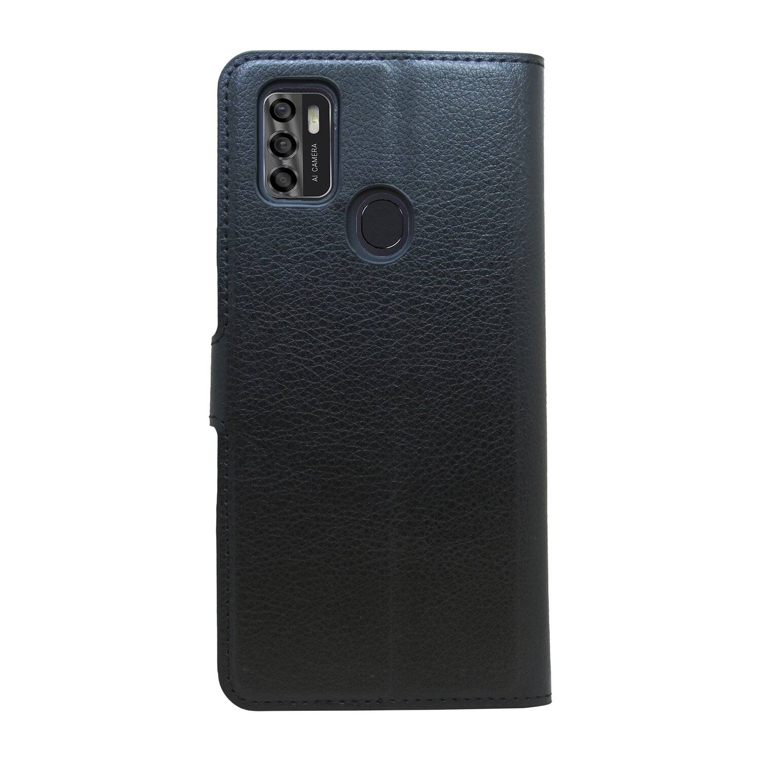 Buch Tasche "Fancy" für ZTE BLADE A7s 2020 Handy Hülle Brieftasche Schutzhülle mit Standfunktion, Kartenfach Schwarz