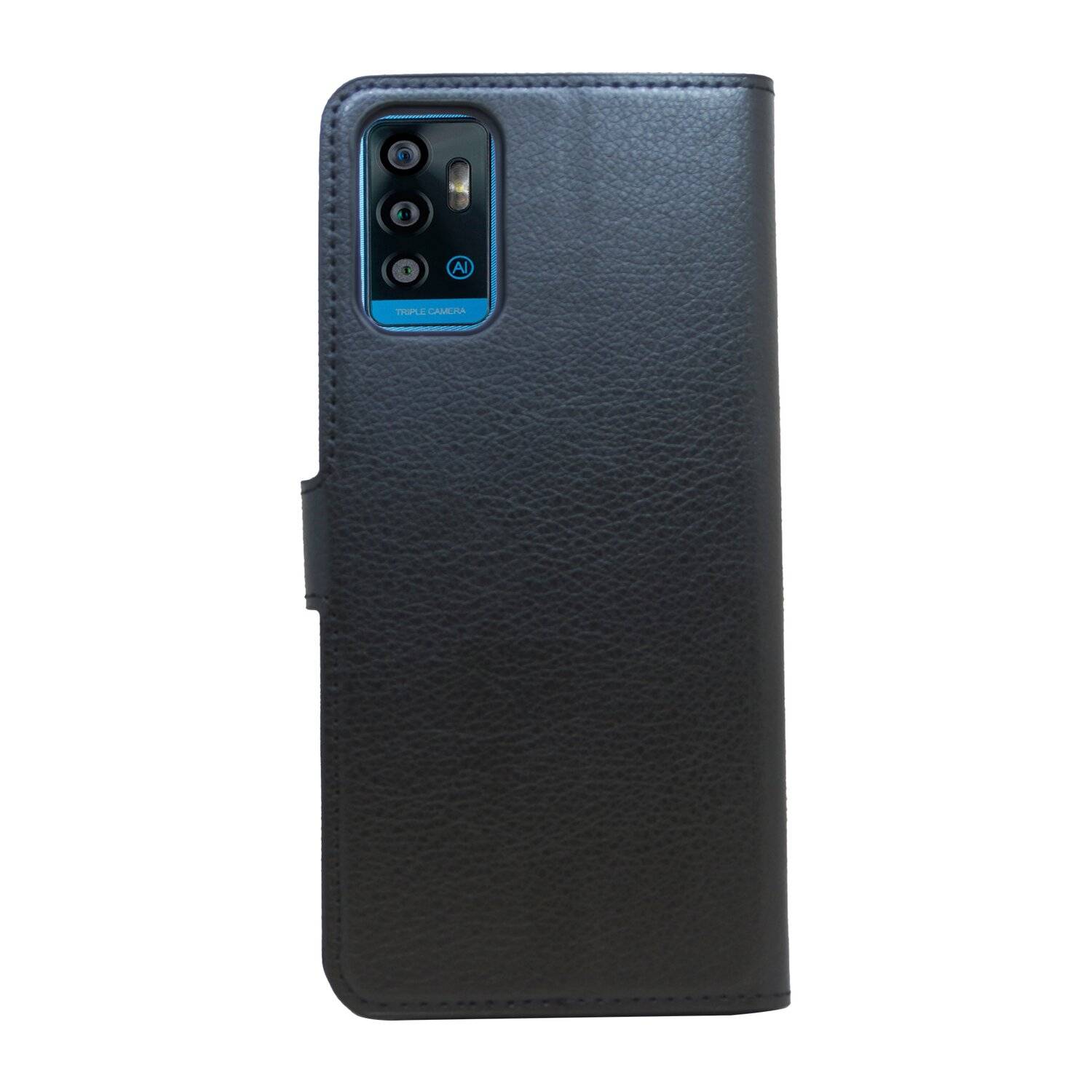 Buch Tasche "Fancy" für ZTE BLADE A71 Handy Hülle Etui Brieftasche Schutzhülle mit Standfunktion, Kartenfach Schwarz
