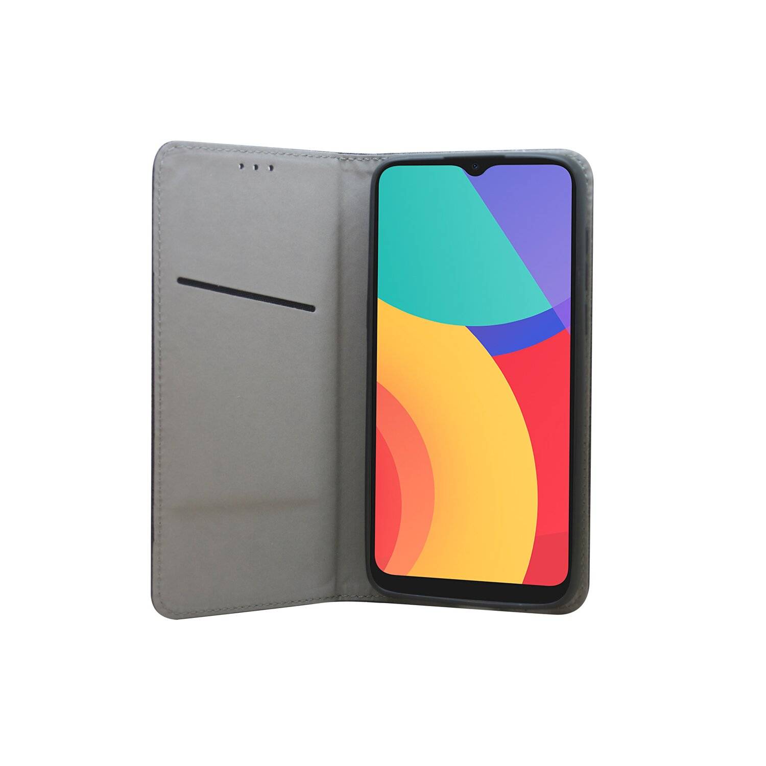 Buch Tasche "Smart" für Alcatel 1S 2021 Handy Hülle Etui Brieftasche Schutzhülle mit Standfunktion, Kartenfach Schwarz
