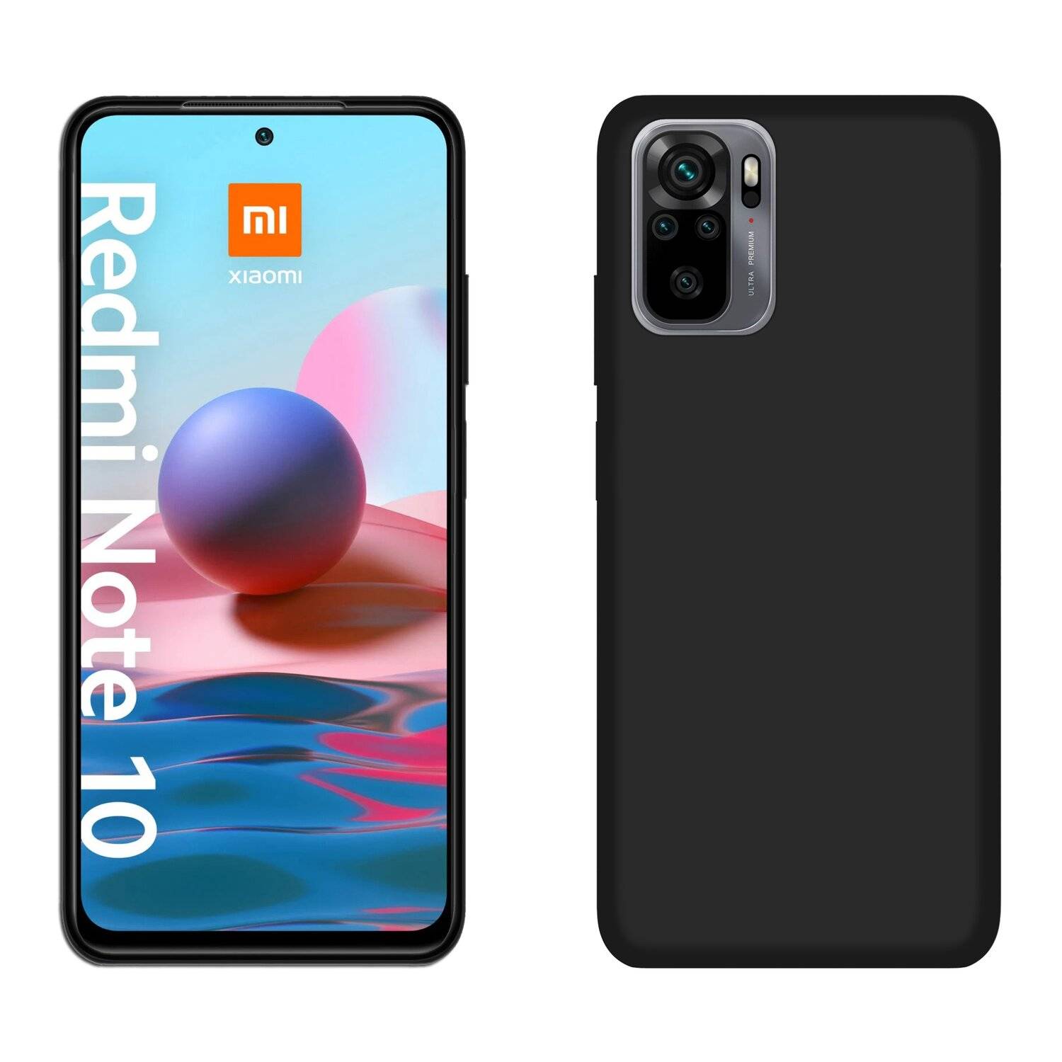 Silikon Hülle Carbon für XIAOMI REDMI NOTE 10 5G Case TPU Soft Handyhülle Cover Schutzhülle Schwarz