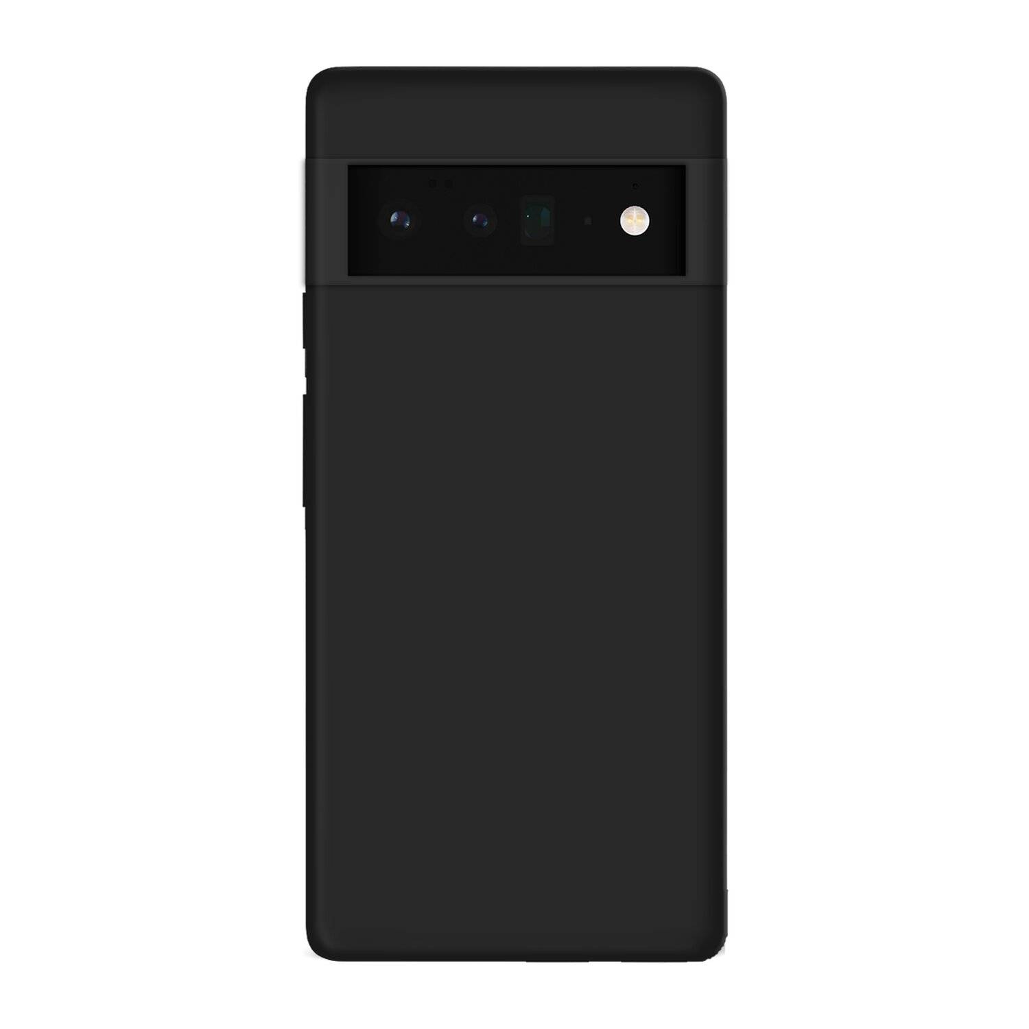 Silikon Hülle Basic für Google Pixel 6 Pro Case TPU Soft Handy Cover Schutz in Schwarz
