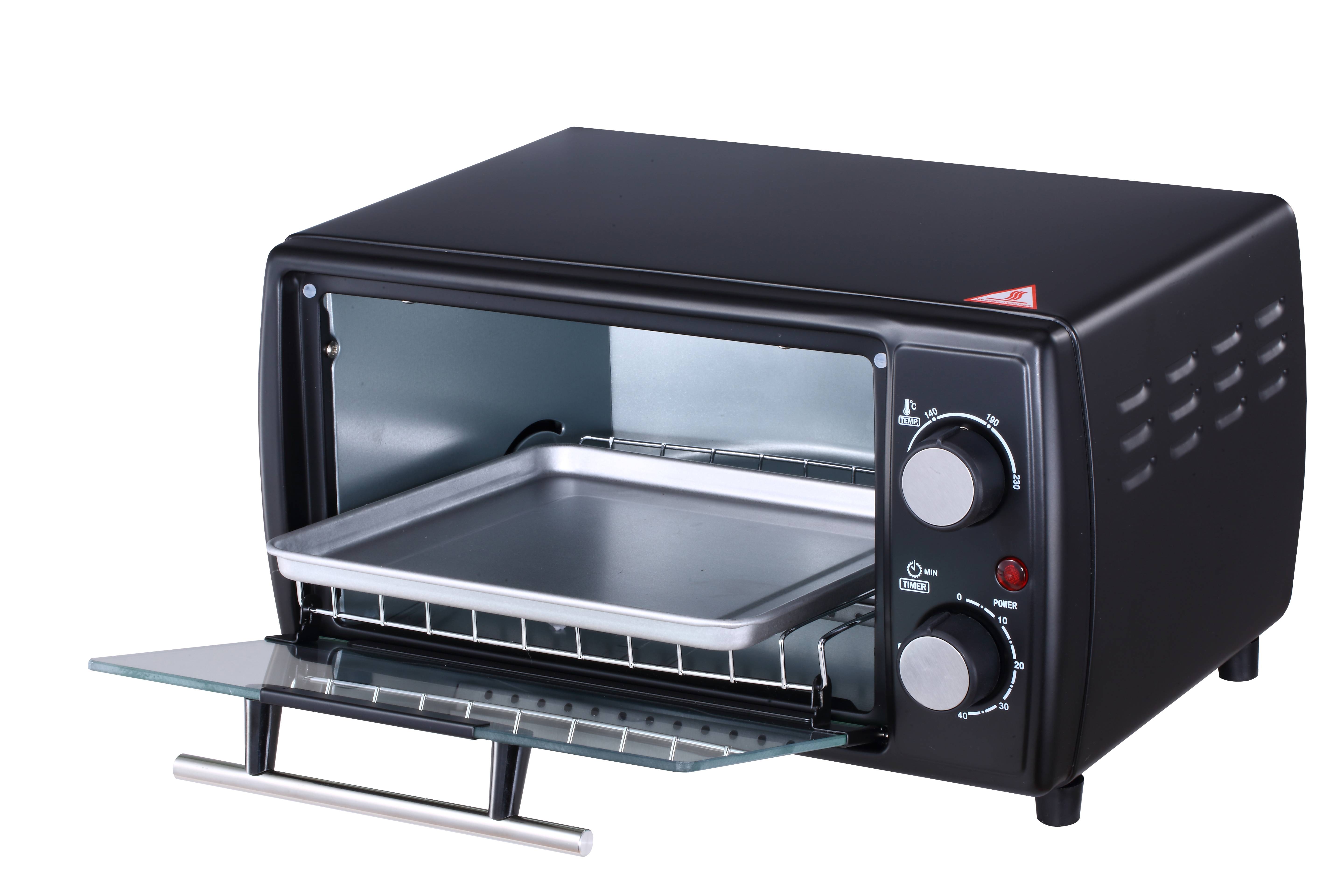 Ecosa EO-500 Minibackofen mit Timer | Schwarz |10 Liter | 1000 Watt