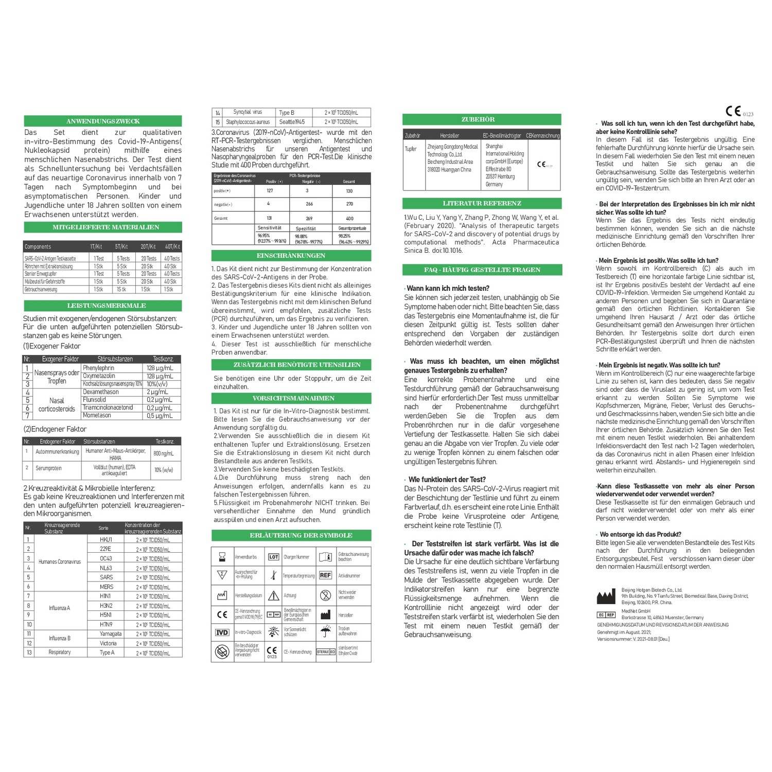 Hotgen Coronavirus (2019-nCov)-Antigentest- / Selbsttest / Einzelverpackt