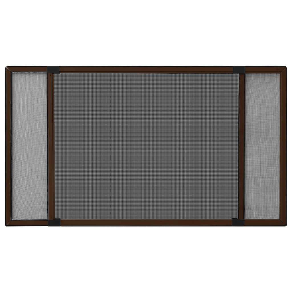 vidaXL Ausziehbarer Insektenschutz für Fenster Braun (75-143)x50 cm