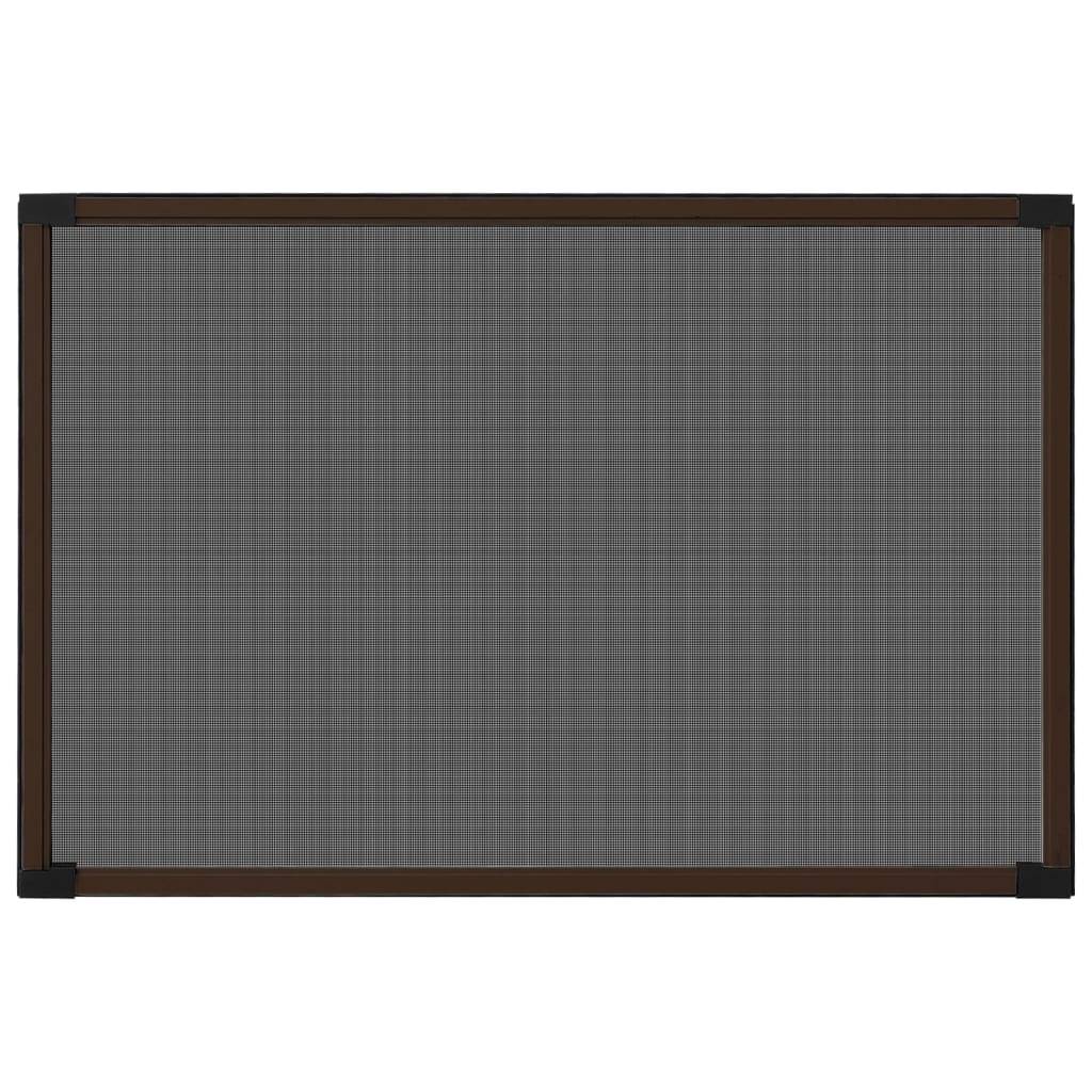 vidaXL Ausziehbarer Insektenschutz für Fenster Braun (75-143)x50 cm