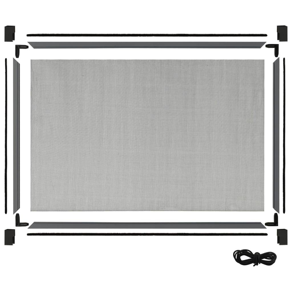 vidaXL Teleskop-Fliegengitter für Fenster Anthrazit (100-193)x75 cm
