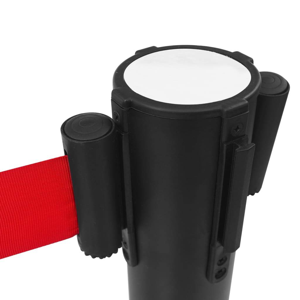 vidaXL Personenleitsysteme 4 Stk. Eisen Schwarz