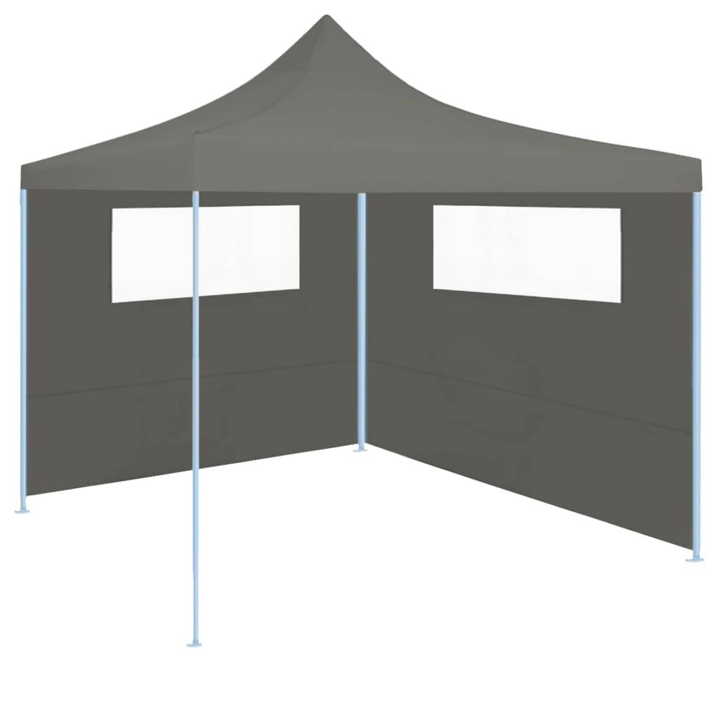vidaXL Pavillon-Seitenwände mit Fenstern 2 Stk. Anthrazit