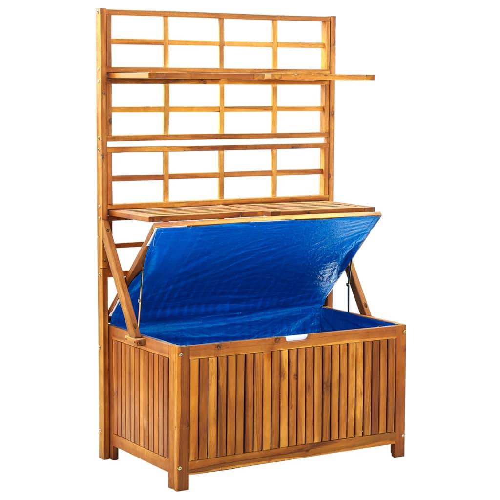 vidaXL Aufbewahrungstruhe mit Rankgitter 99x55x160cm Massivholz Akazie